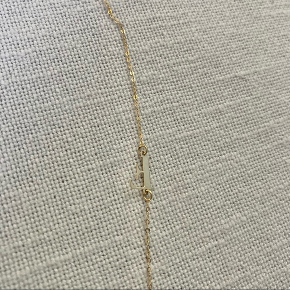 GOLDEN CLEF Asymmetrical Letter F Initial Pendant Necklace 14k Gold ITALY $199 - Picture 8 of 15